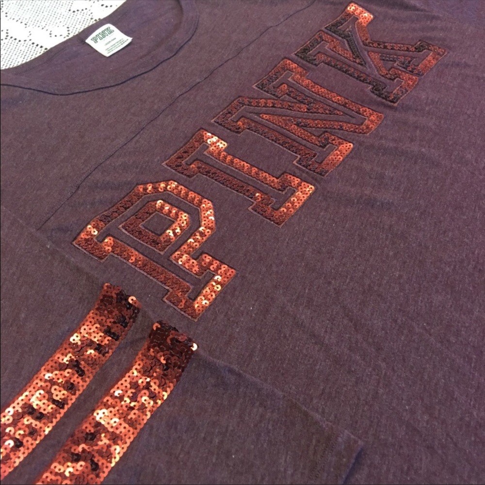 Victoria’s Secret pink sequined baseball t